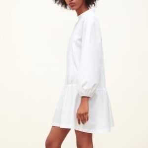 ZARA PLEATED POPLIN DRESS - M